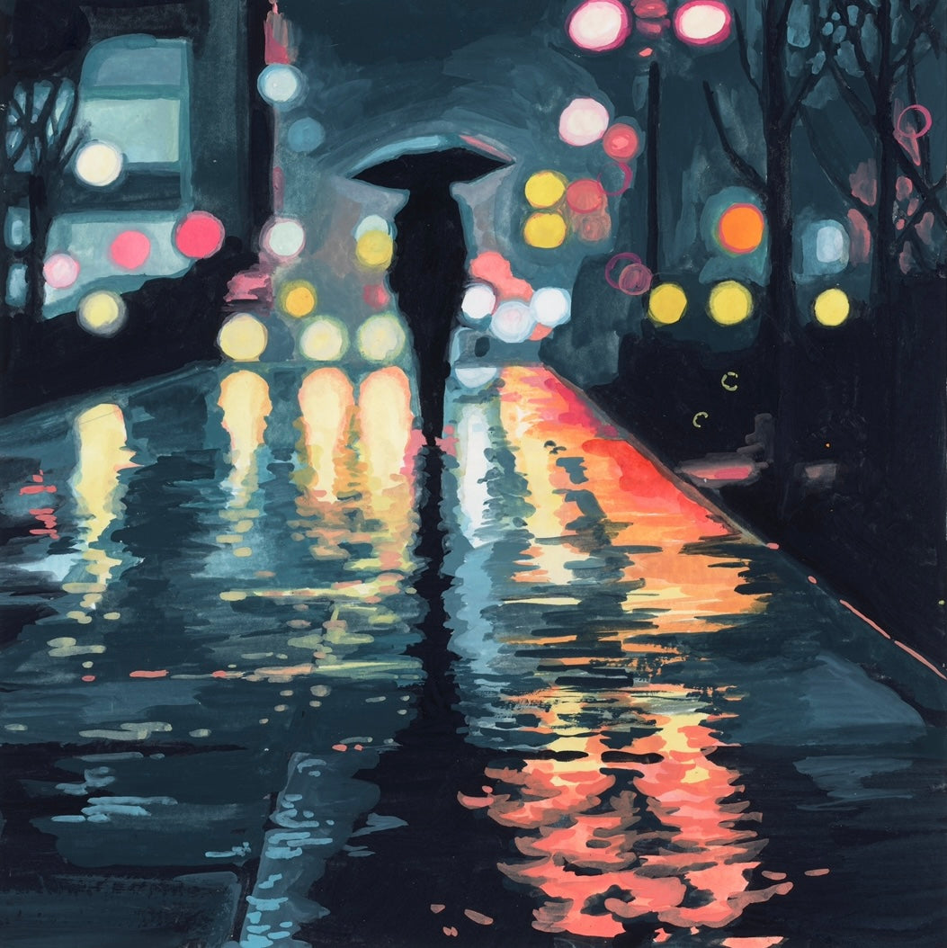 A walk in the rain 8x8