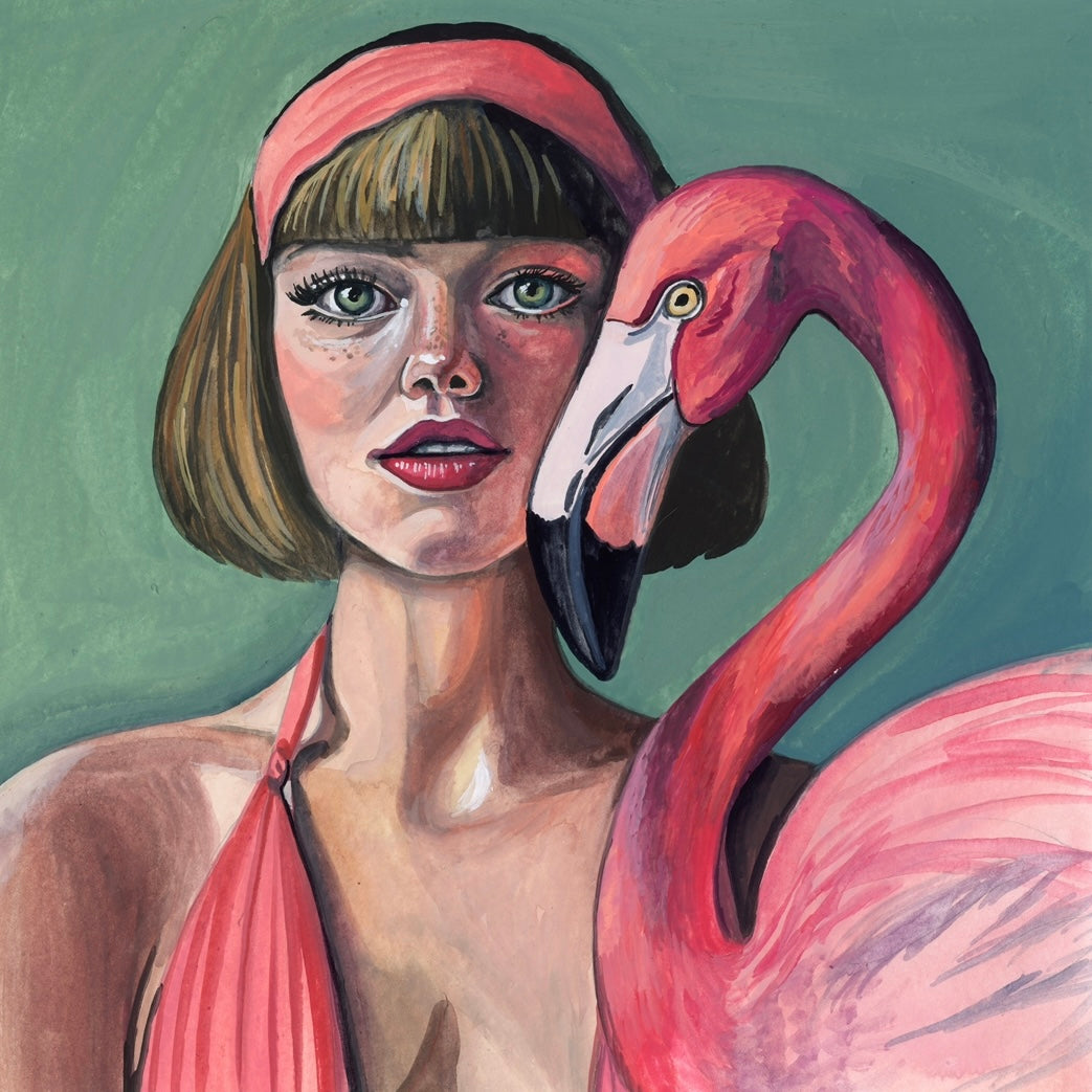 The Pink Flamingo 8x8