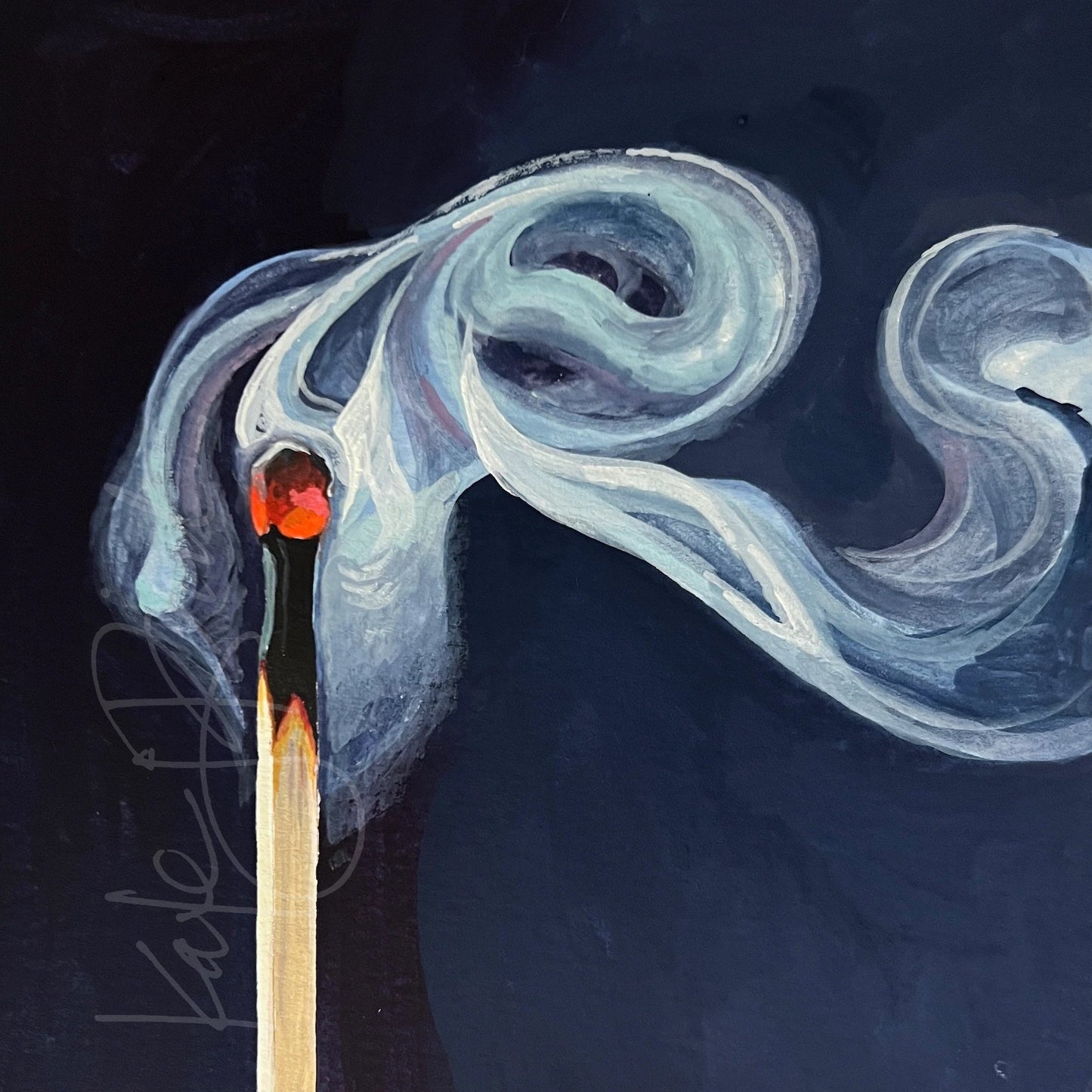 Match Smoke Original Painting