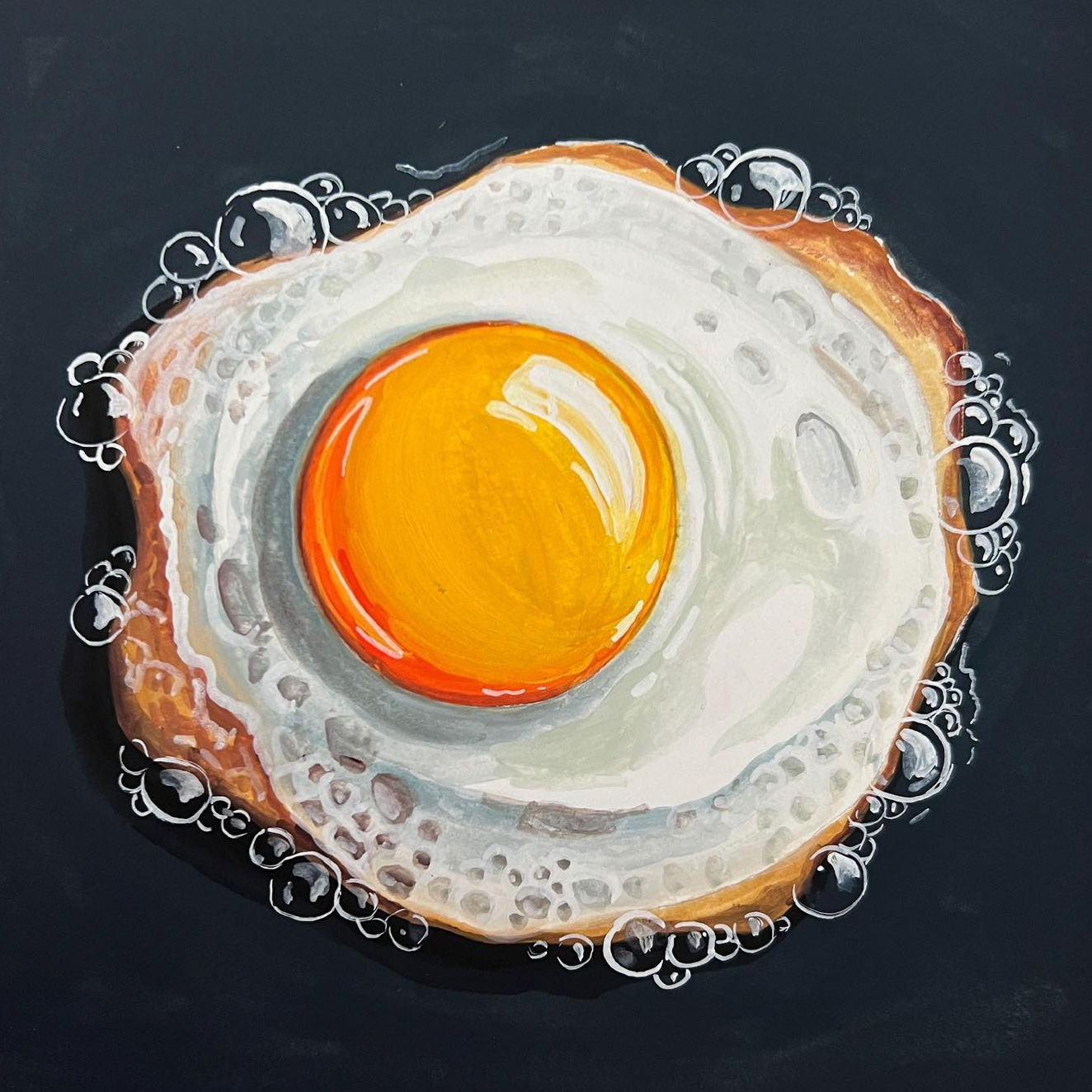 Fried Egg Original Painting