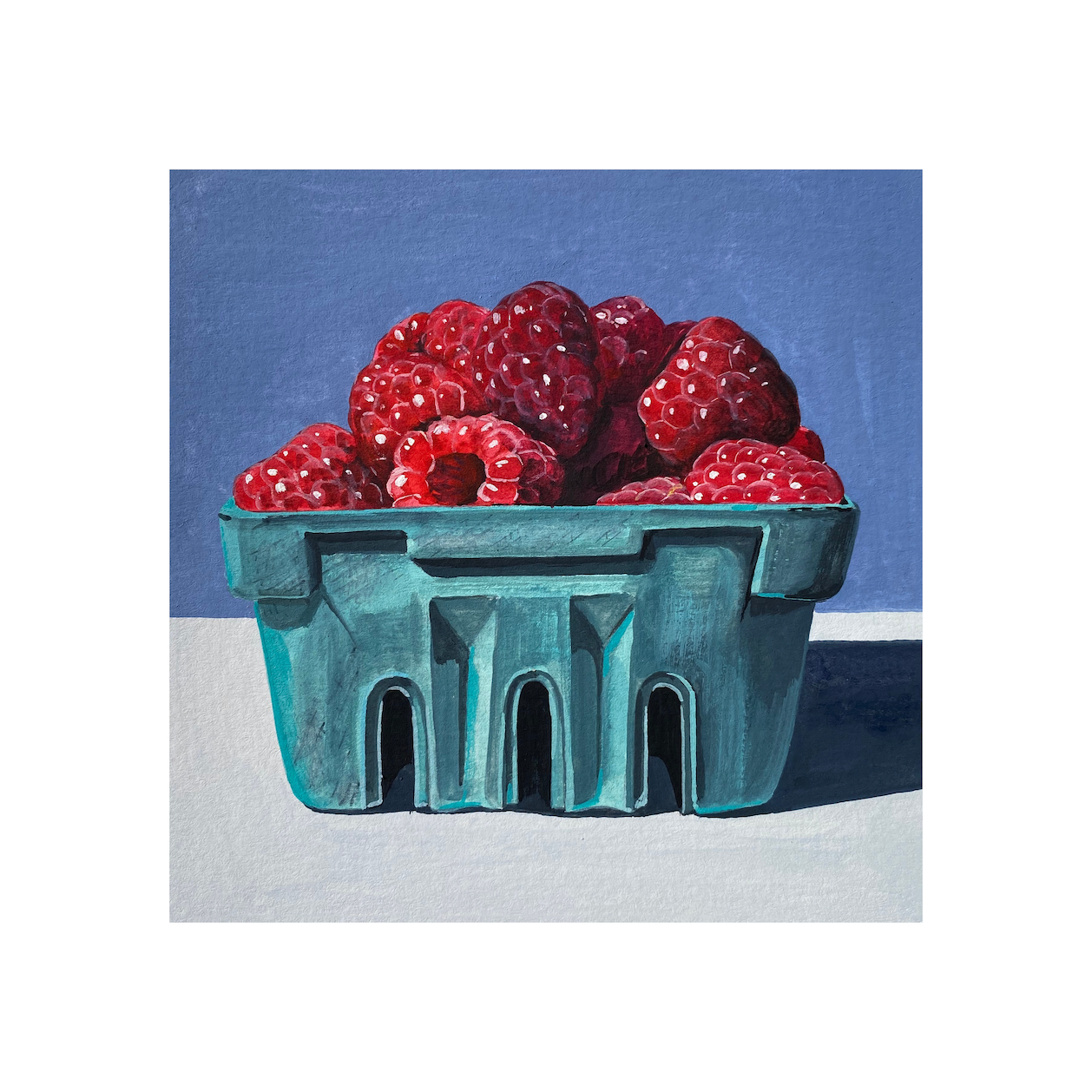 Basket of Raspberries Print