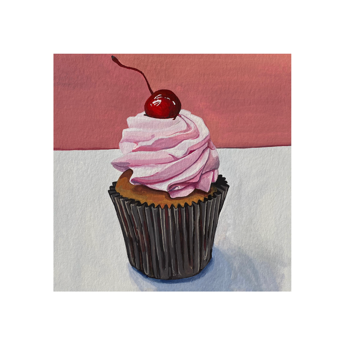 Cupcake with Cherry Print