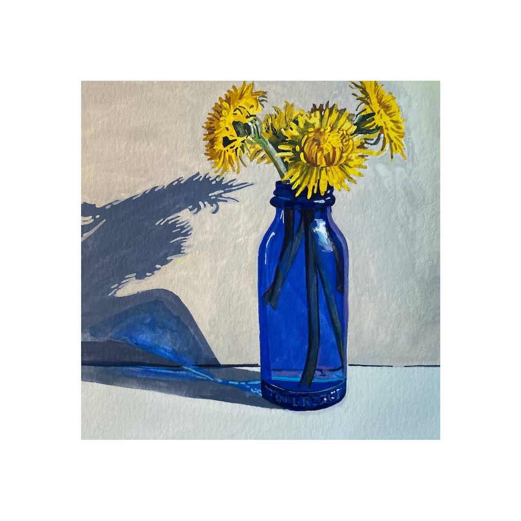 Dandelions in Vase Print