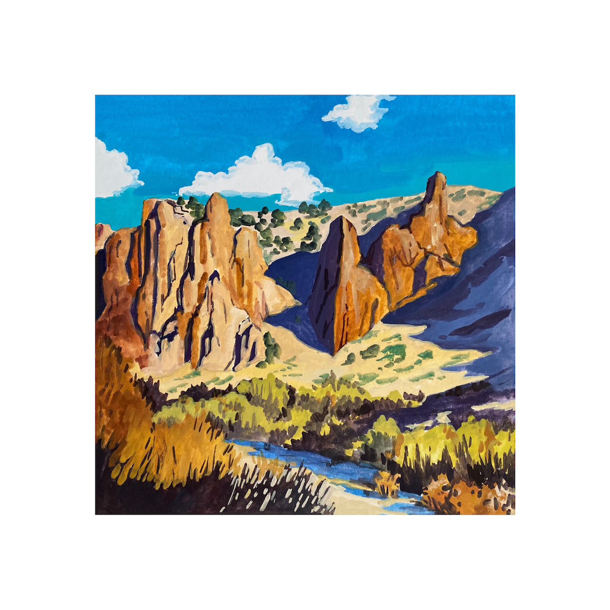 Red Rock Landscape Print
