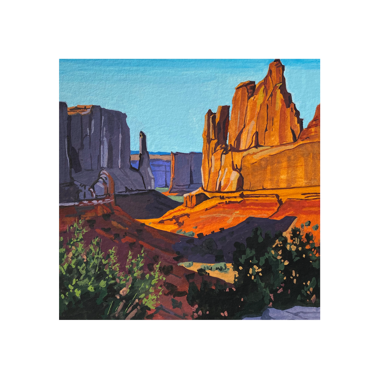 Red Rock Landscape Print