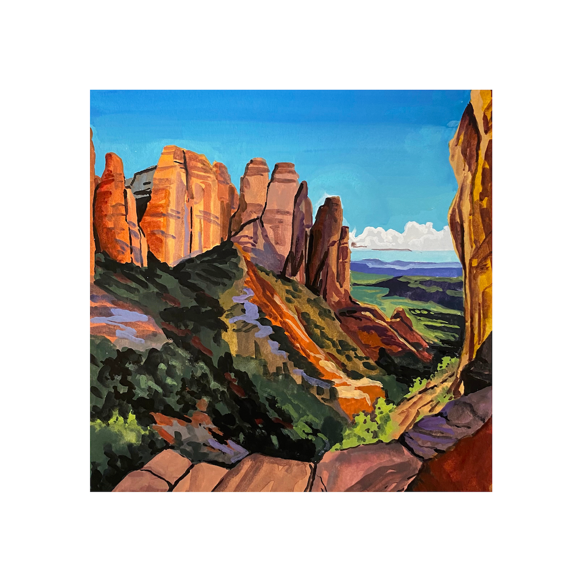 Red Rocks Landscape Print