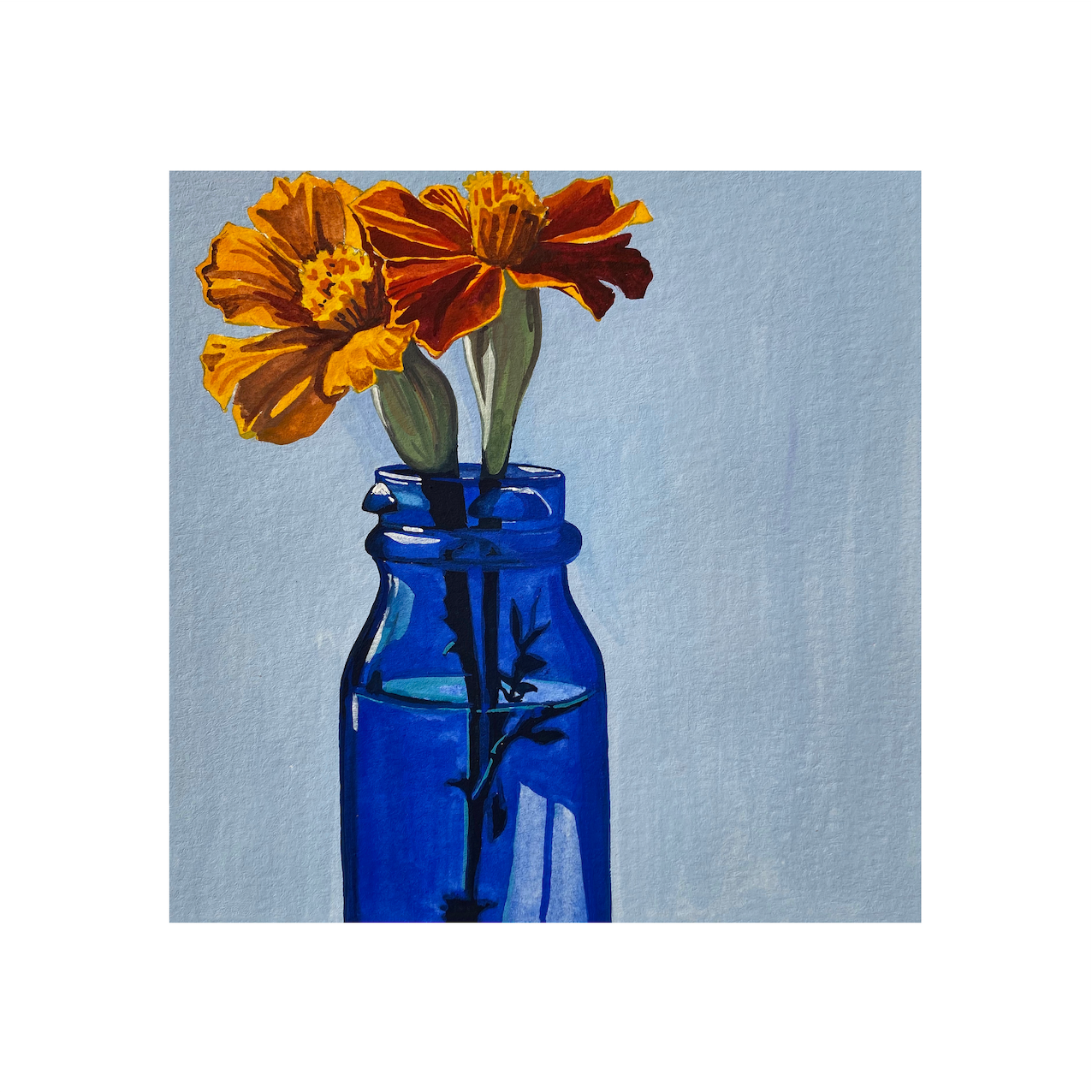 Marigolds in Vase Print