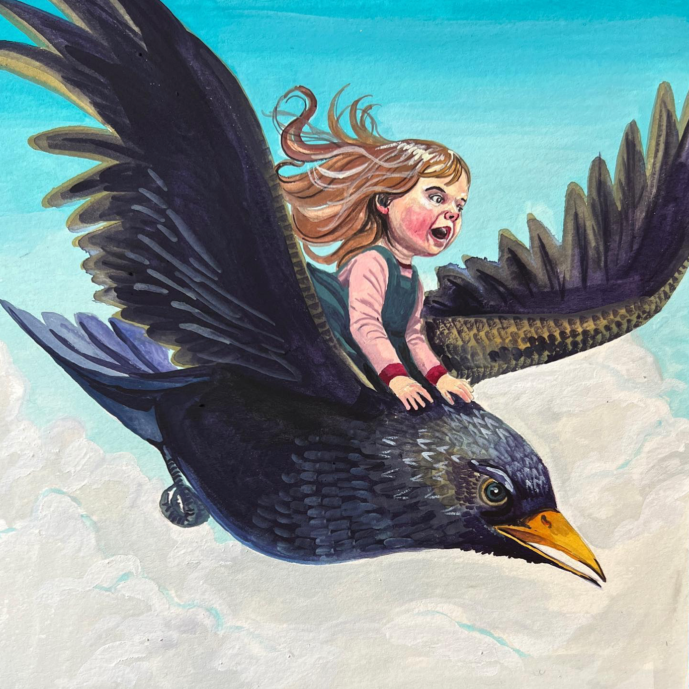 Starling Ride Original Illustration