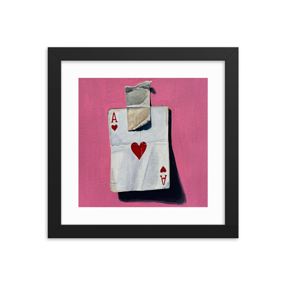 Ace of Hearts Framed Print