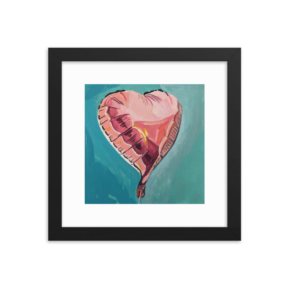 Heart Balloon Framed Print