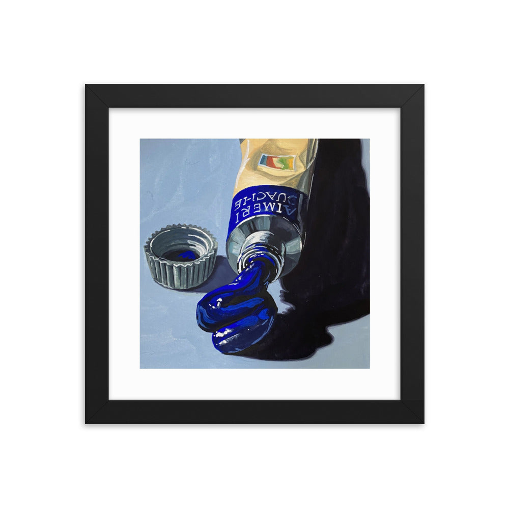 Blue Paint Framed Print