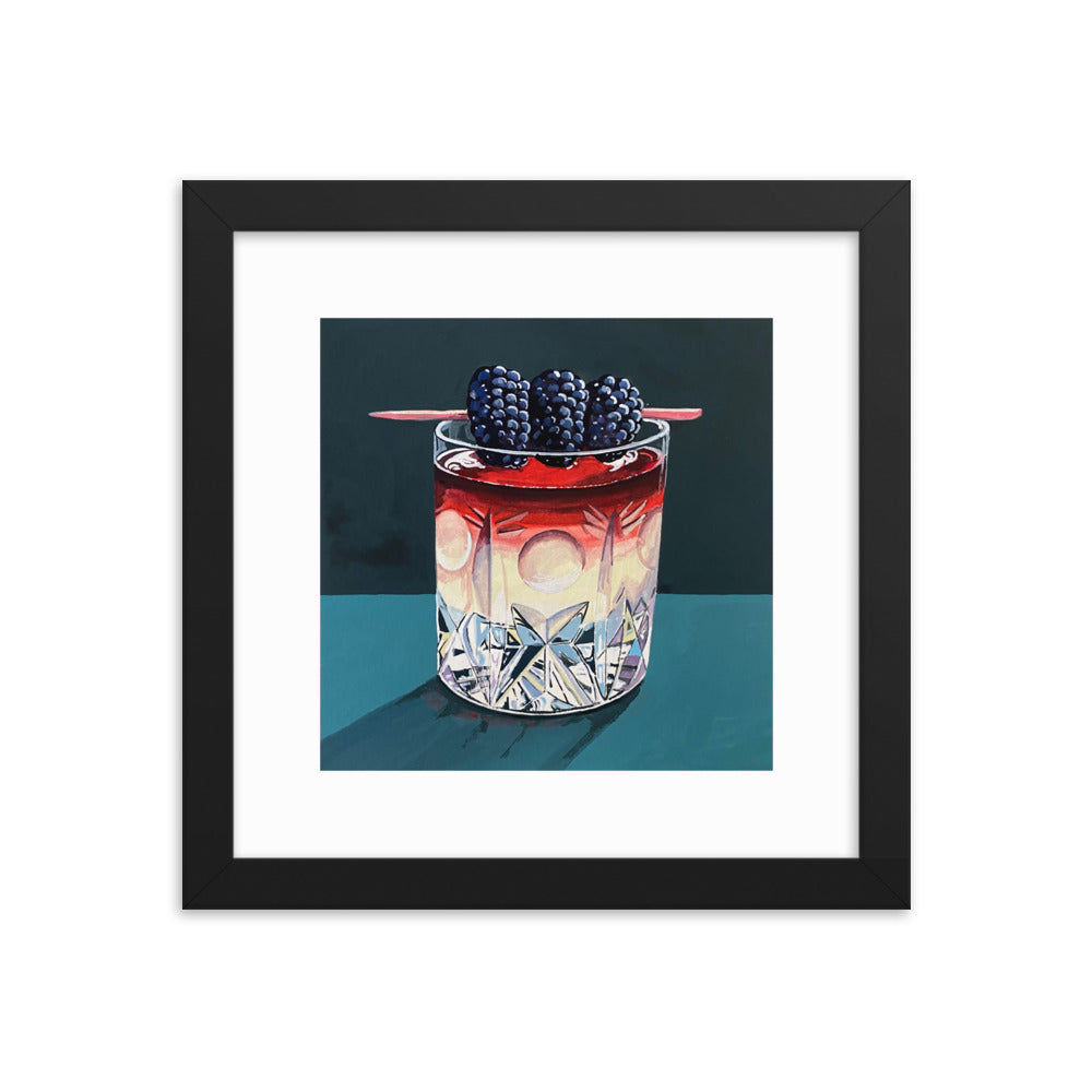 Blackberry Cocktail Framed Print