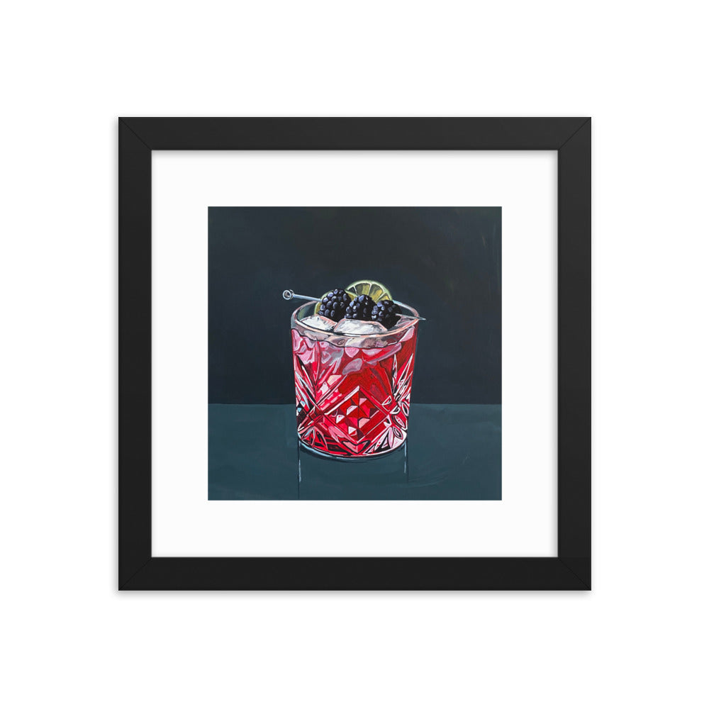Blackberry Cocktail Framed Print