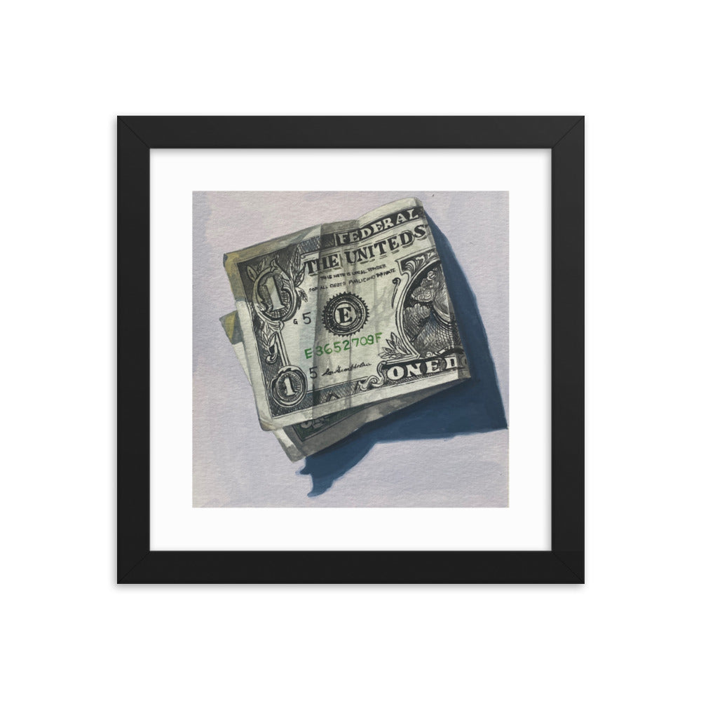 Dollar Bill Framed Print