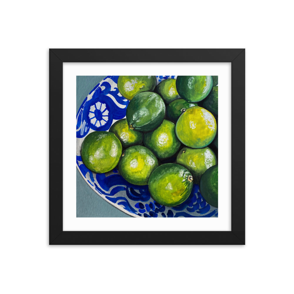 Bowl of Limes Framed Print