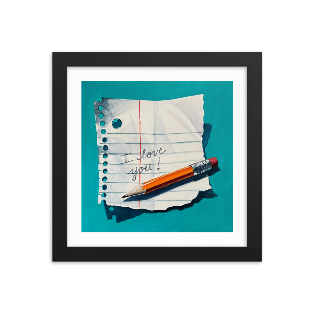 I Love You Framed Print