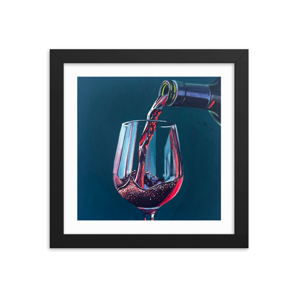 Pouring Red Framed Print