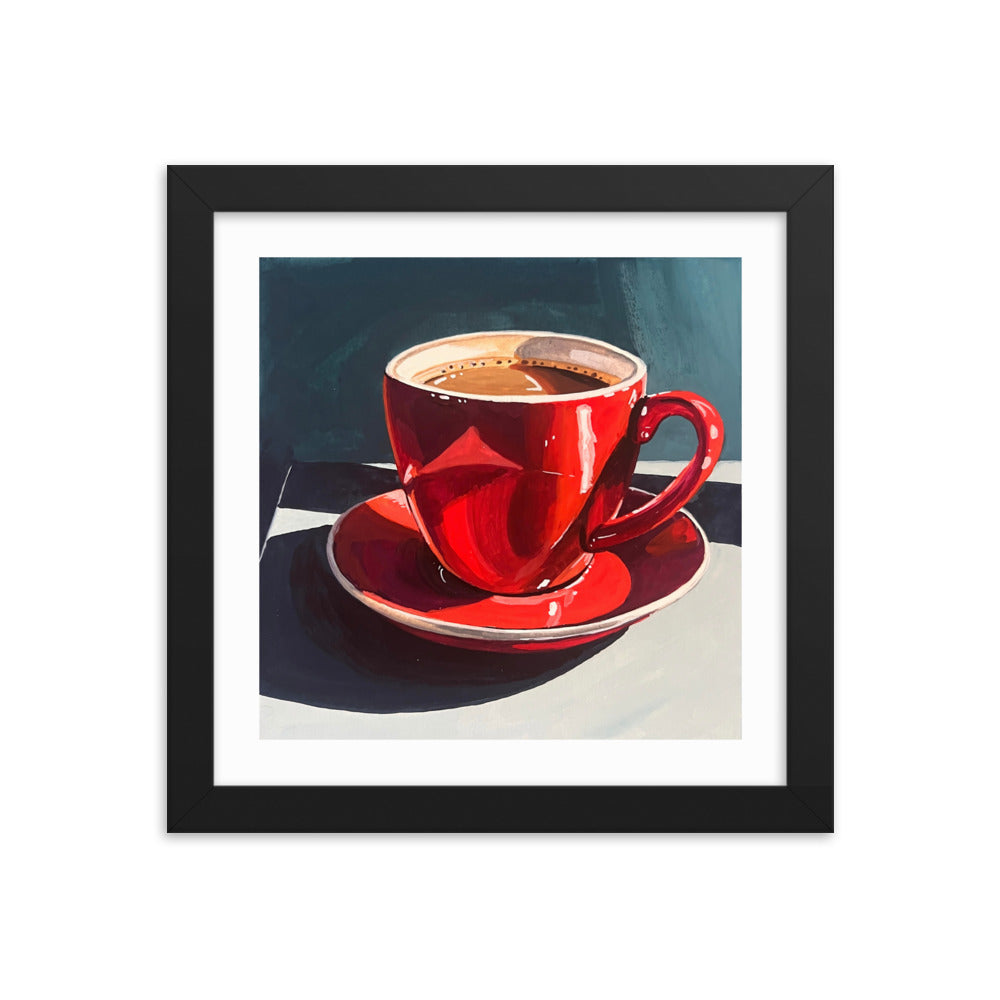 Red Coffee Mug Framed Print