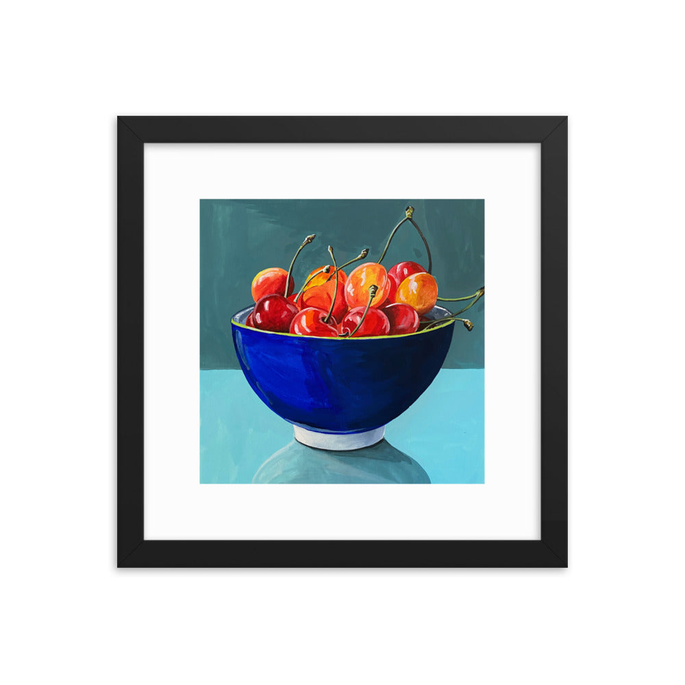 Bowl of Cherries Framed Print