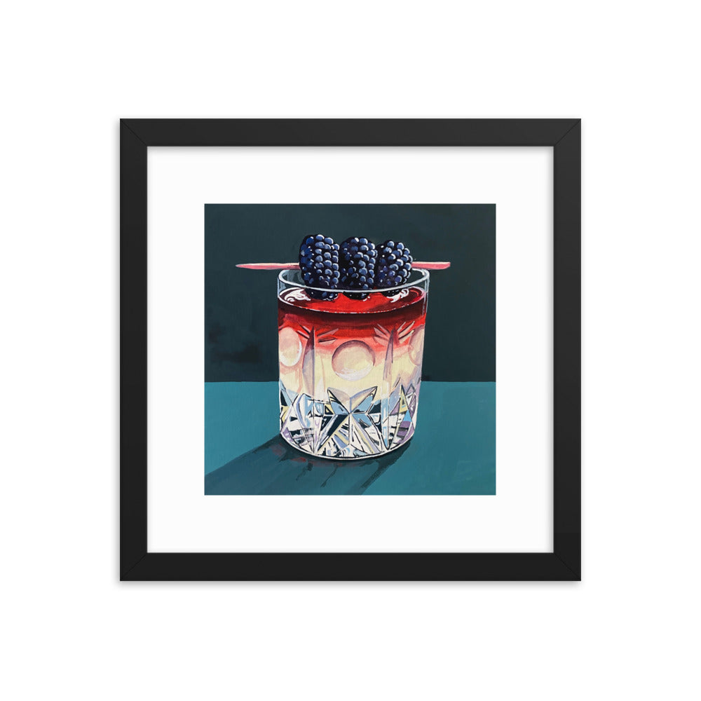 Blackberry Cocktail Framed Print