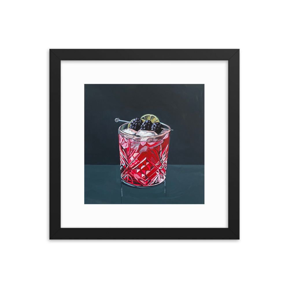 Blackberry Cocktail Framed Print