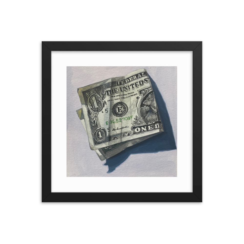 Dollar Bill Framed Print