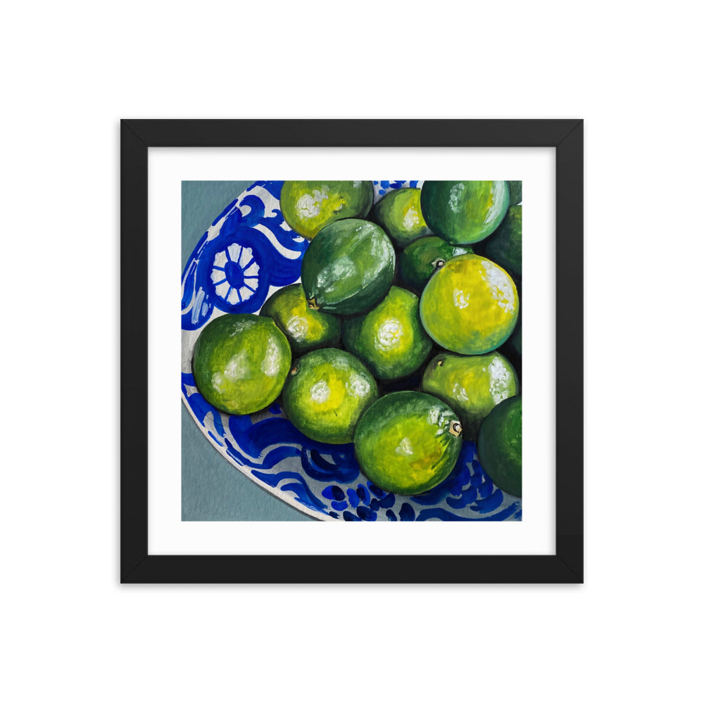 Bowl of Limes Framed Print