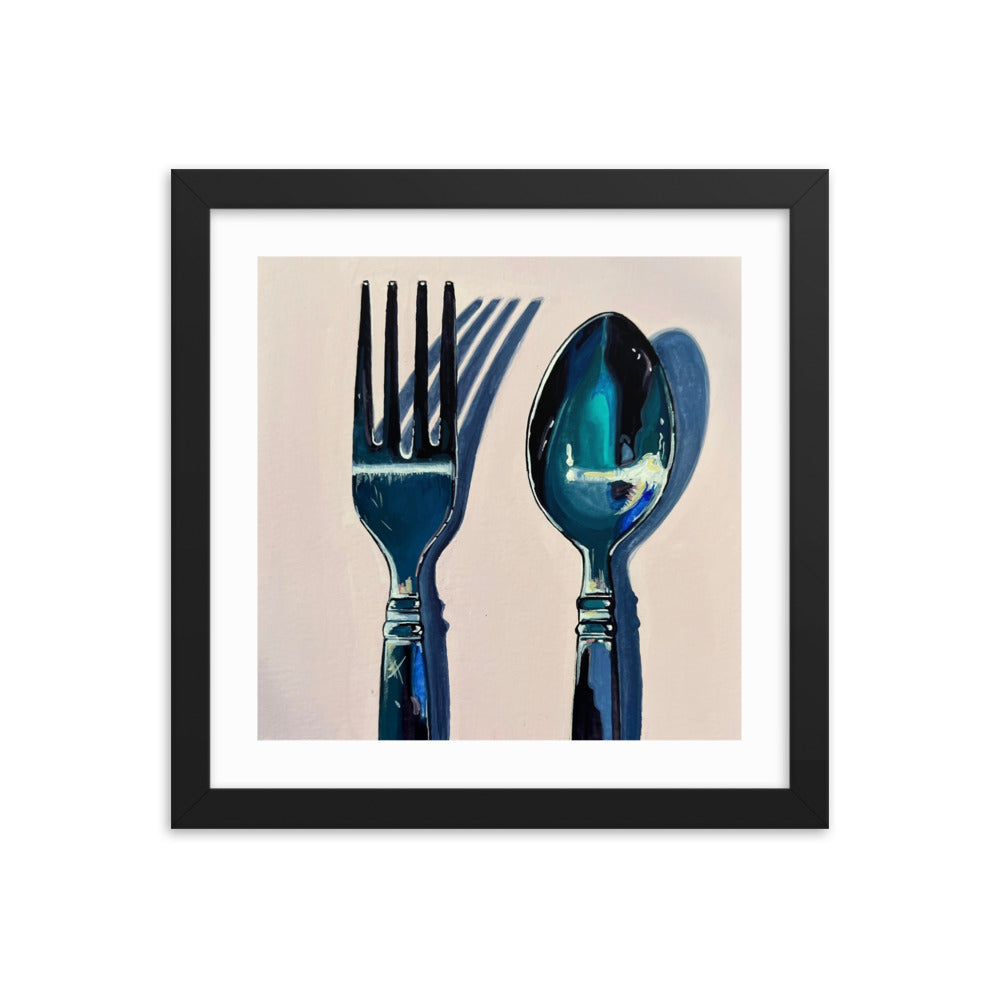 Fork and Spoon Framed Print