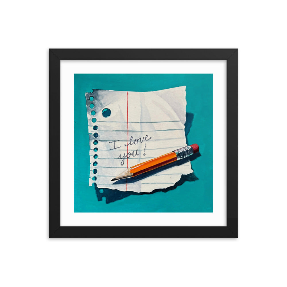 I Love You Framed Print