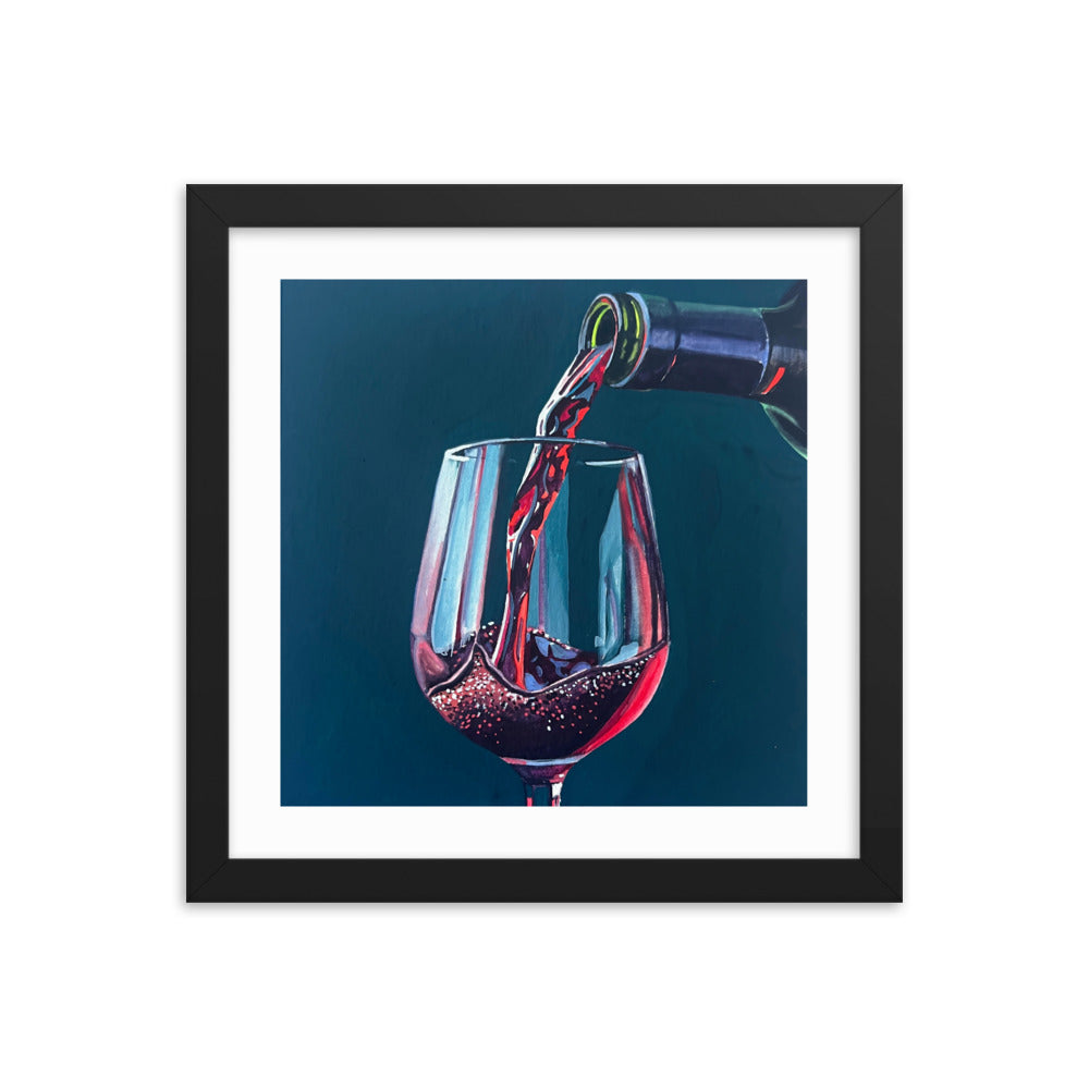 Pouring Red Framed Print