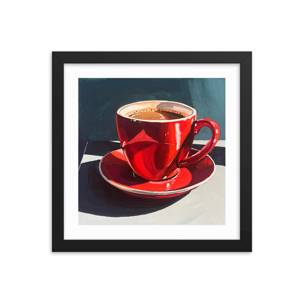 Red Coffee Mug Framed Print