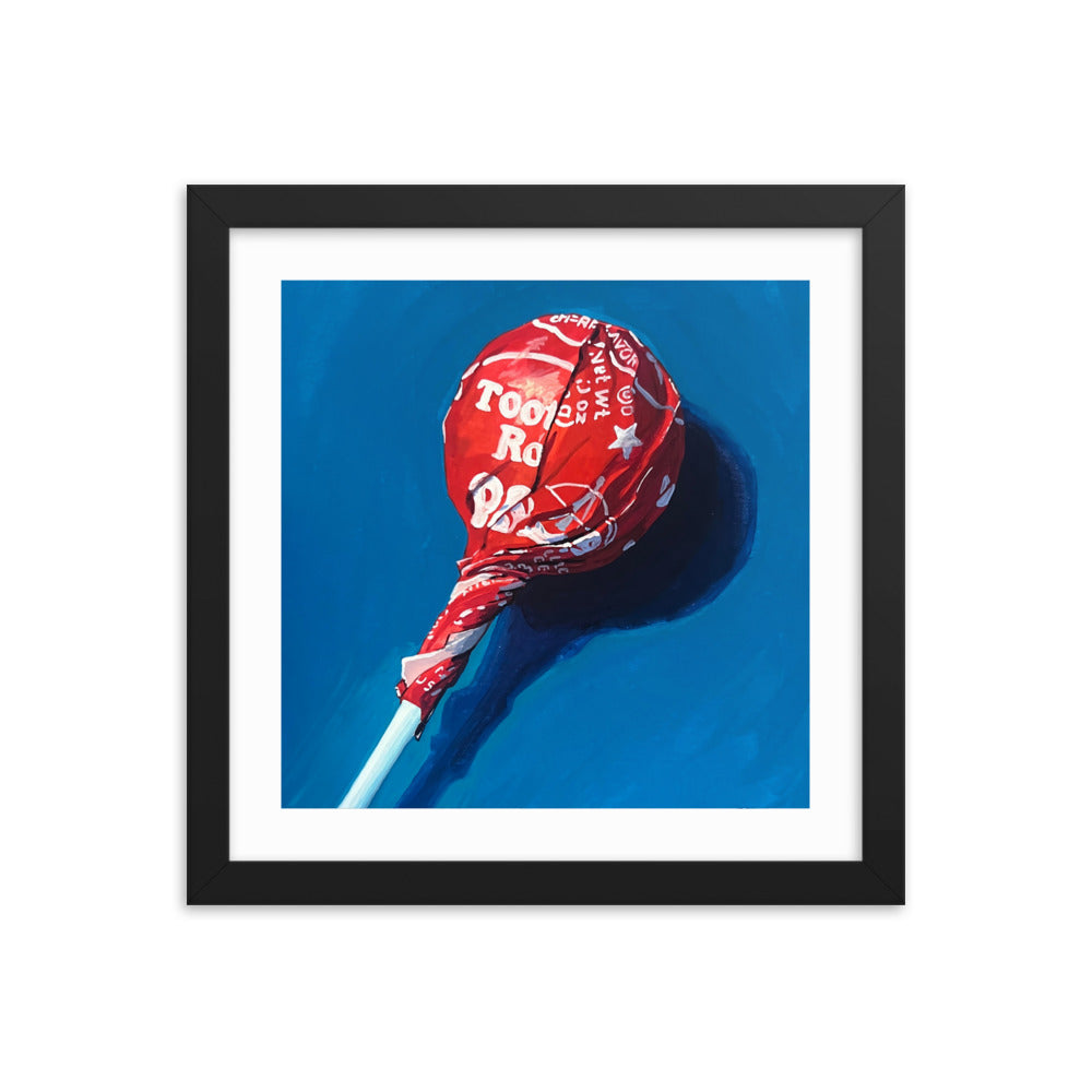 Red Tootsie Pop Framed Print