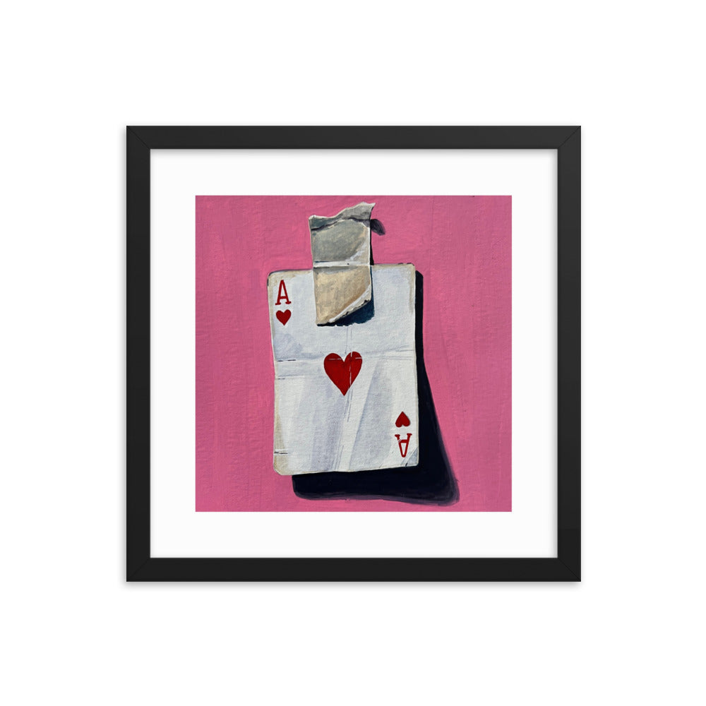 Ace of Hearts Framed Print