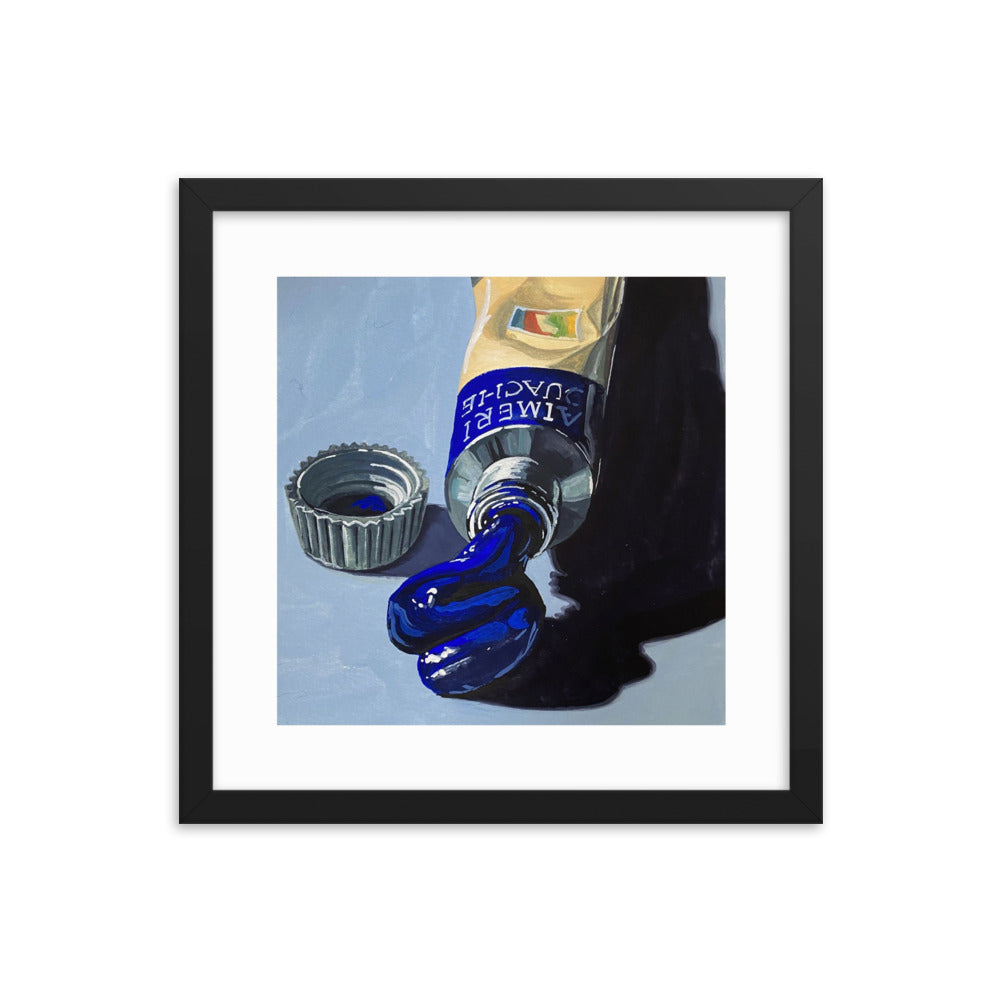 Blue Paint Framed Print