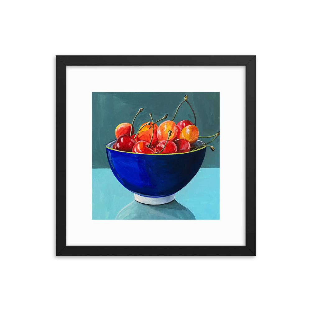 Bowl of Cherries Framed Print