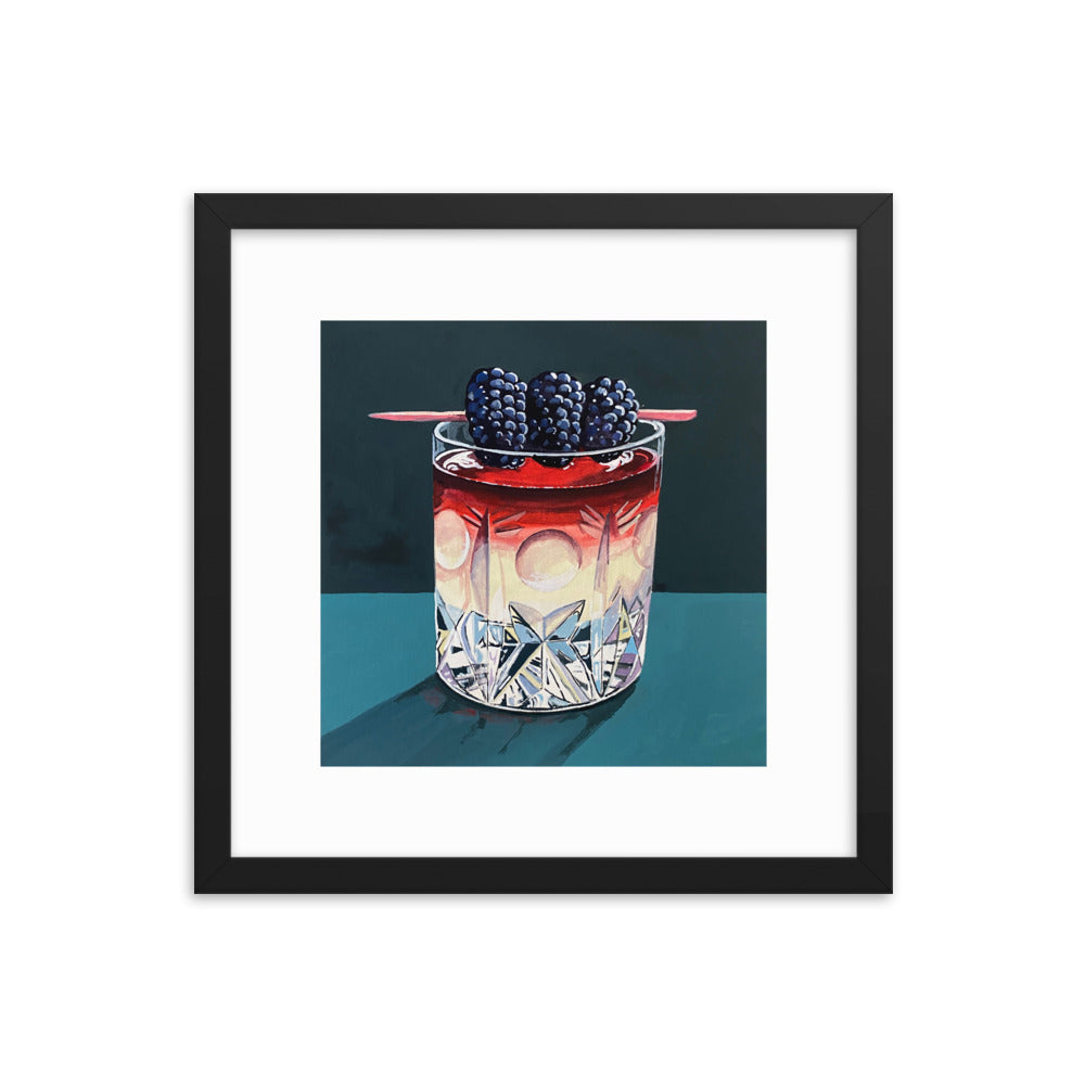 Blackberry Cocktail Framed Print