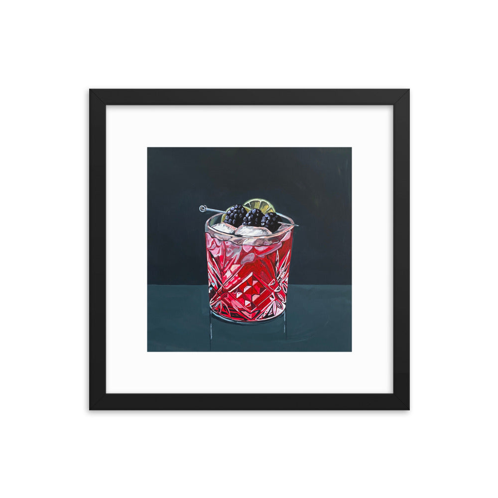 Blackberry Cocktail Framed Print