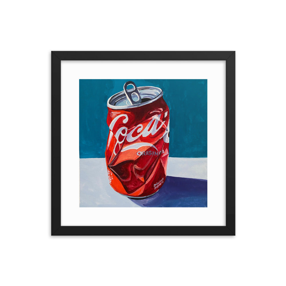 Crushed Coca-Cola Framed Print