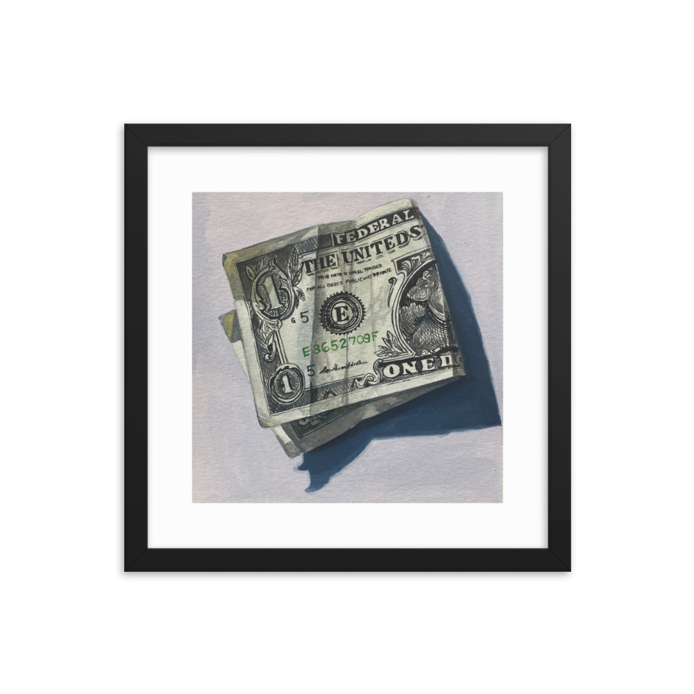 Dollar Bill Framed Print