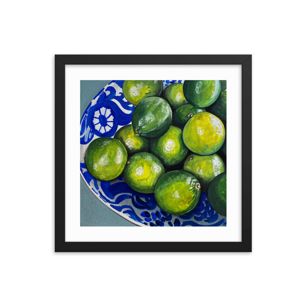 Bowl of Limes Framed Print