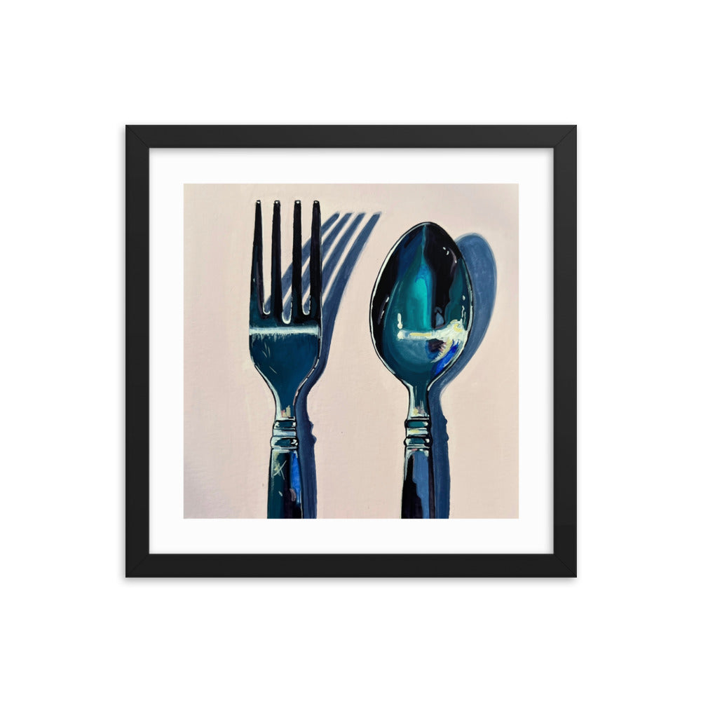 Fork and Spoon Framed Print