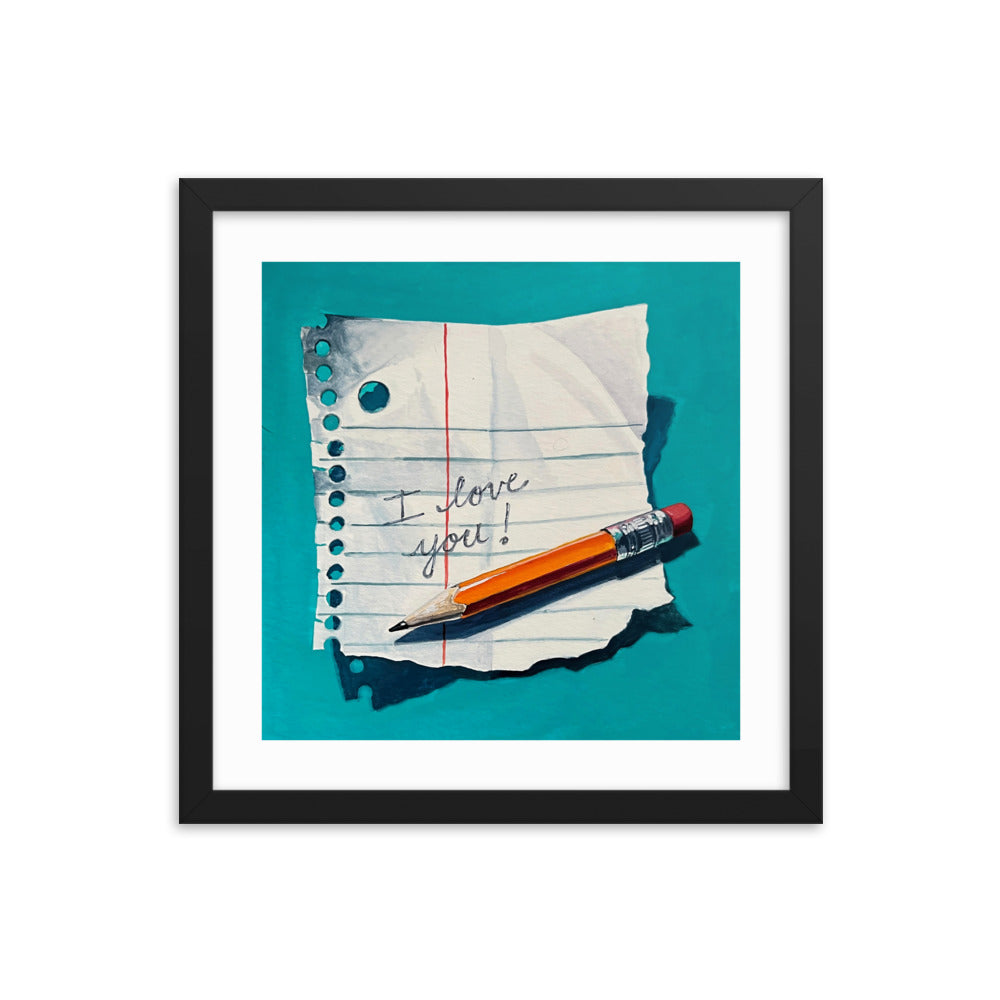 I Love You Framed Print