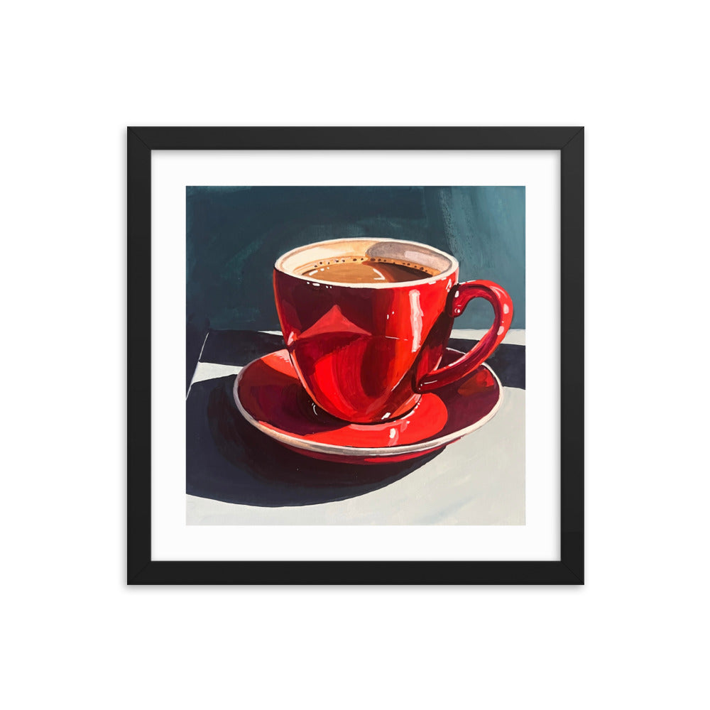 Red Coffee Mug Framed Print