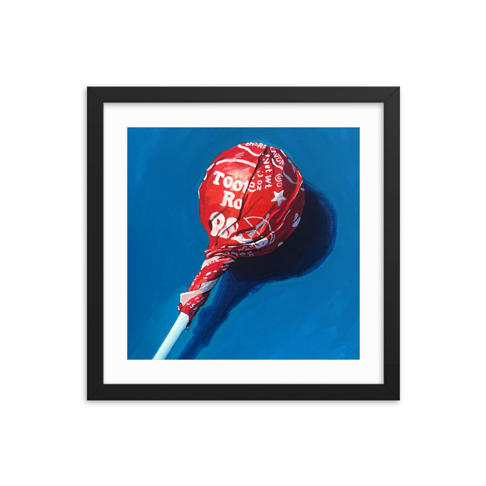 Red Tootsie Pop Framed Print