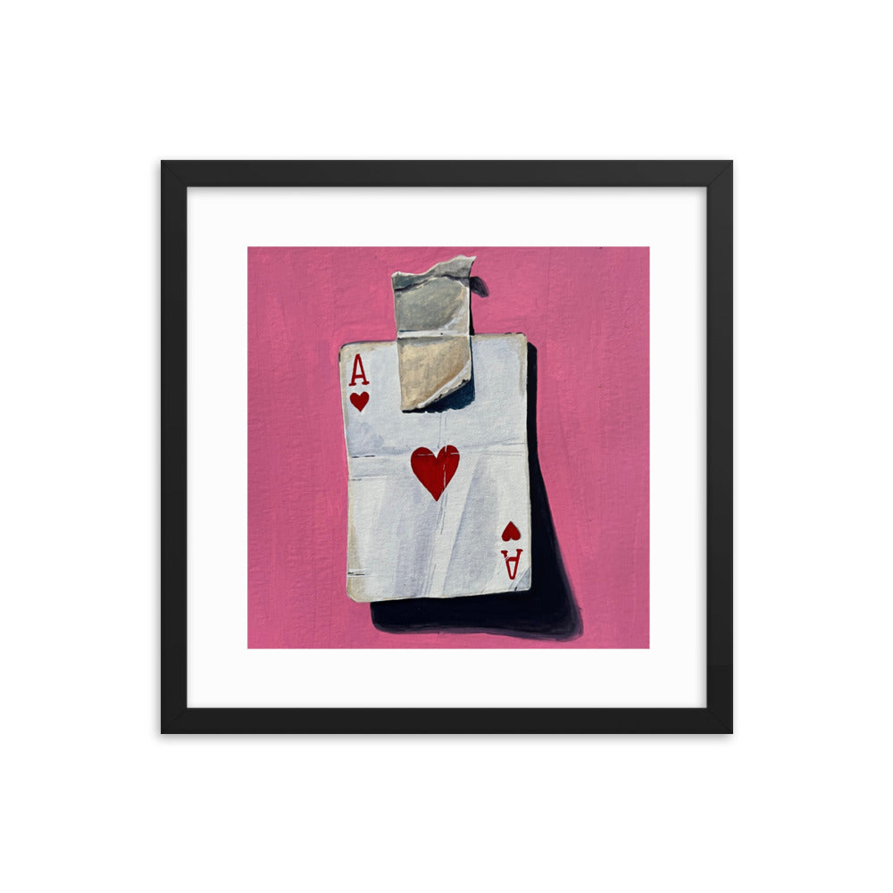 Ace of Hearts Framed Print