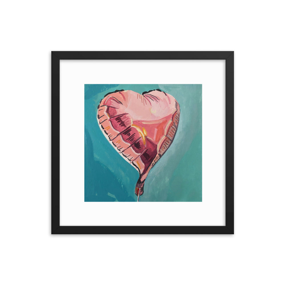 Heart Balloon Framed Print