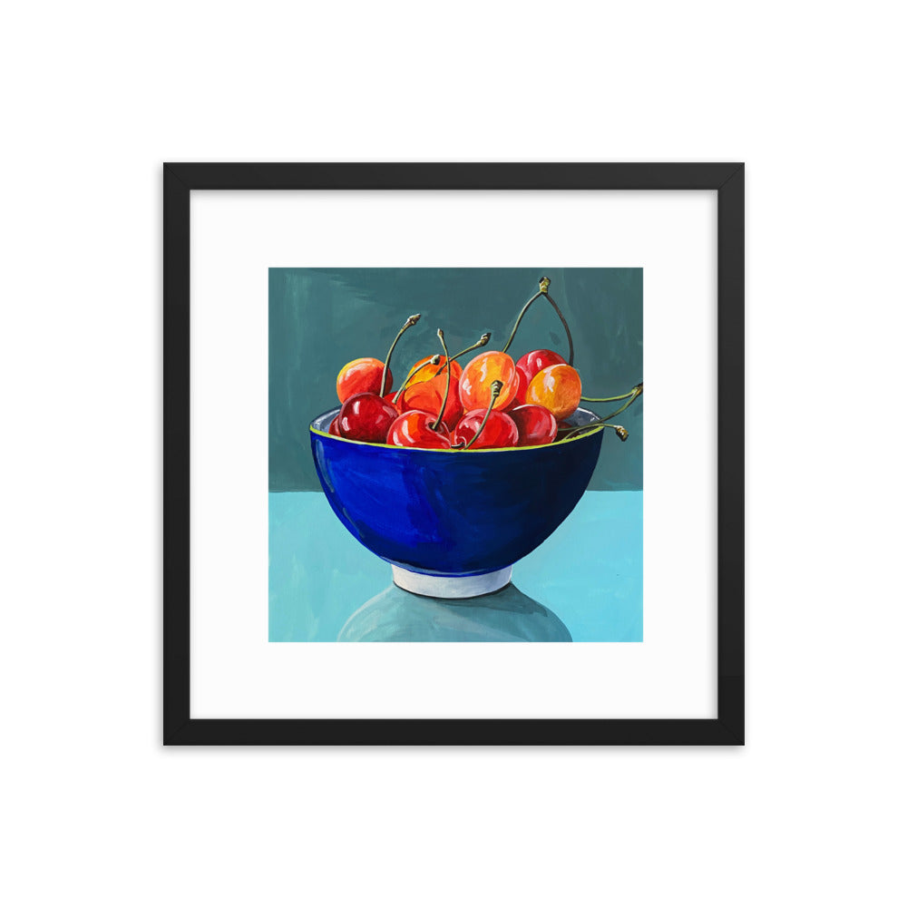 Bowl of Cherries Framed Print