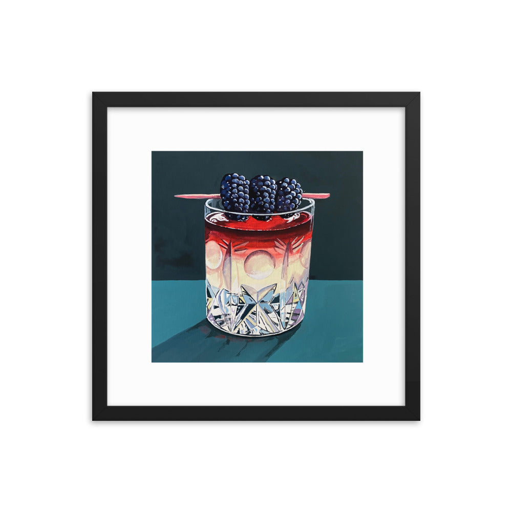 Blackberry Cocktail Framed Print
