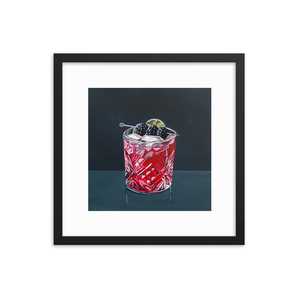 Blackberry Cocktail Framed Print