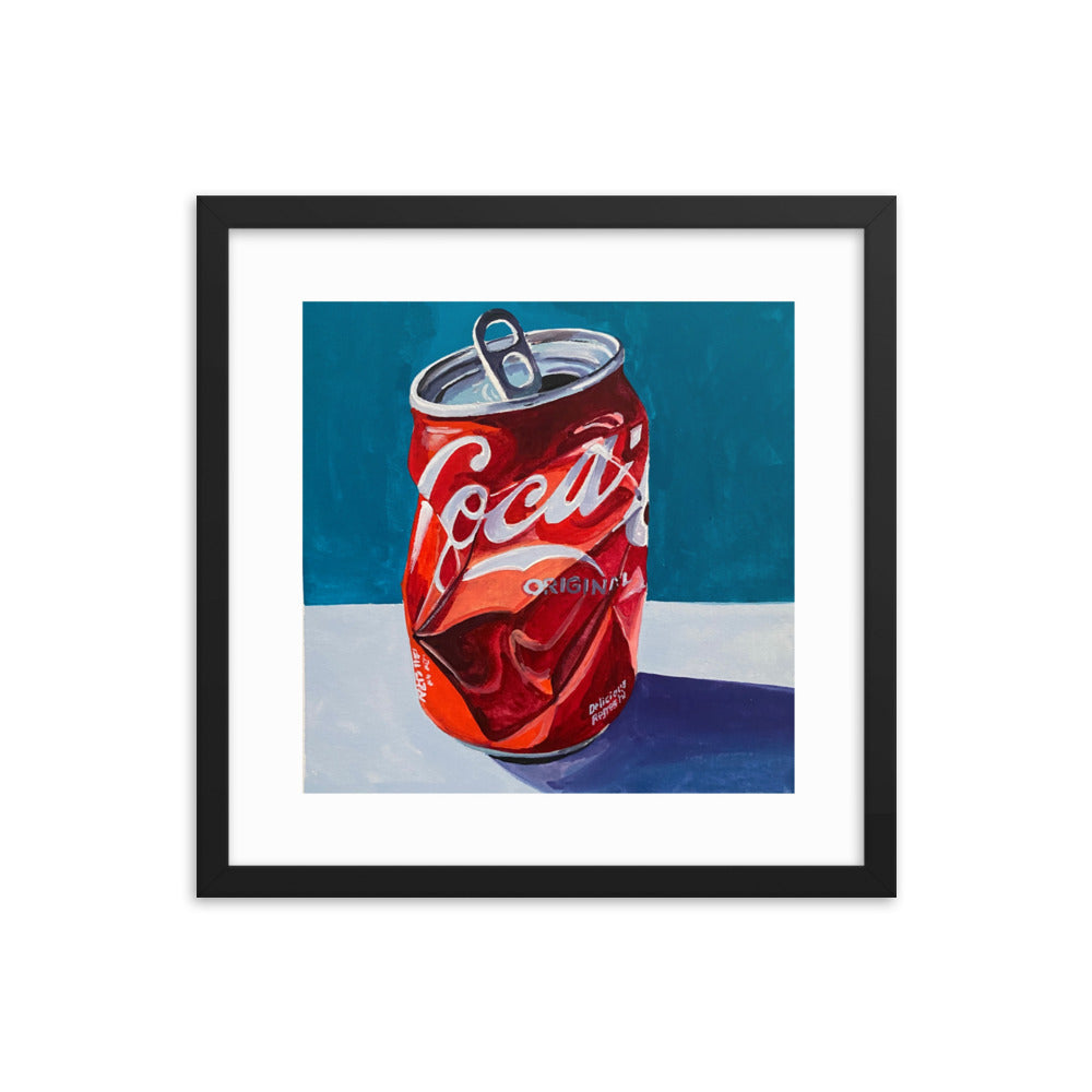 Crushed Coca-Cola Framed Print